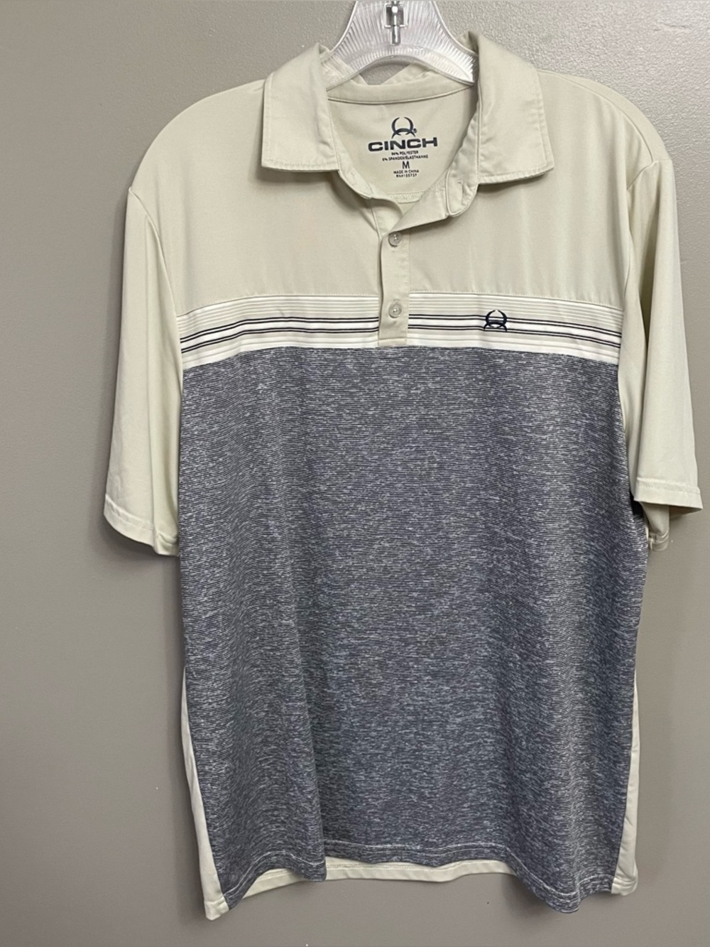 Cinch Polo Shirt Mens Medium Short Sleeve Western Rodeo Cowboy